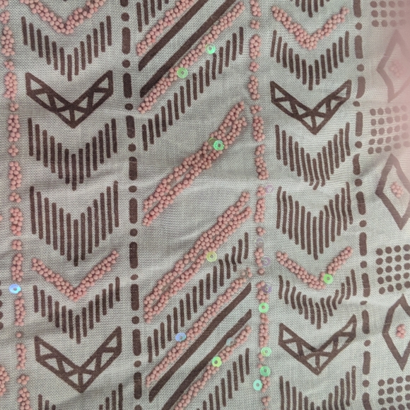 Rayon blouse with banded bottom - Picture 3 of 4